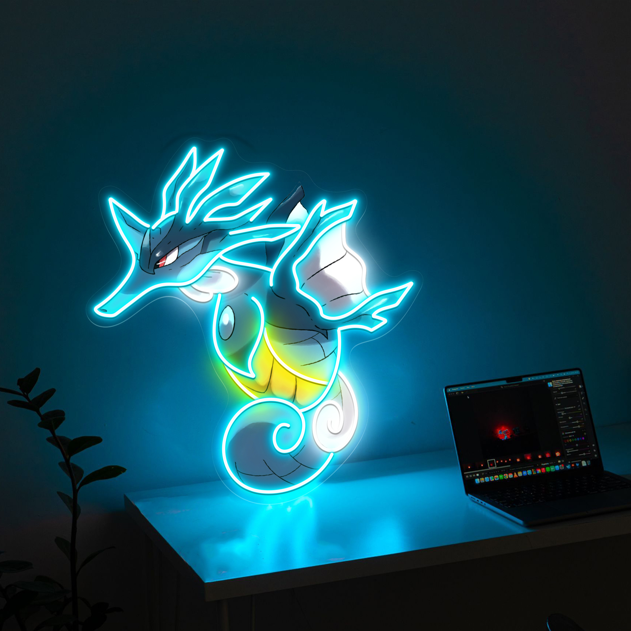Mega Kingdra Pokemon UV Signs