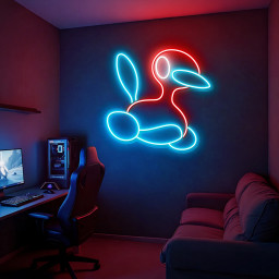 Pokemon Porygon2 Neon Sign