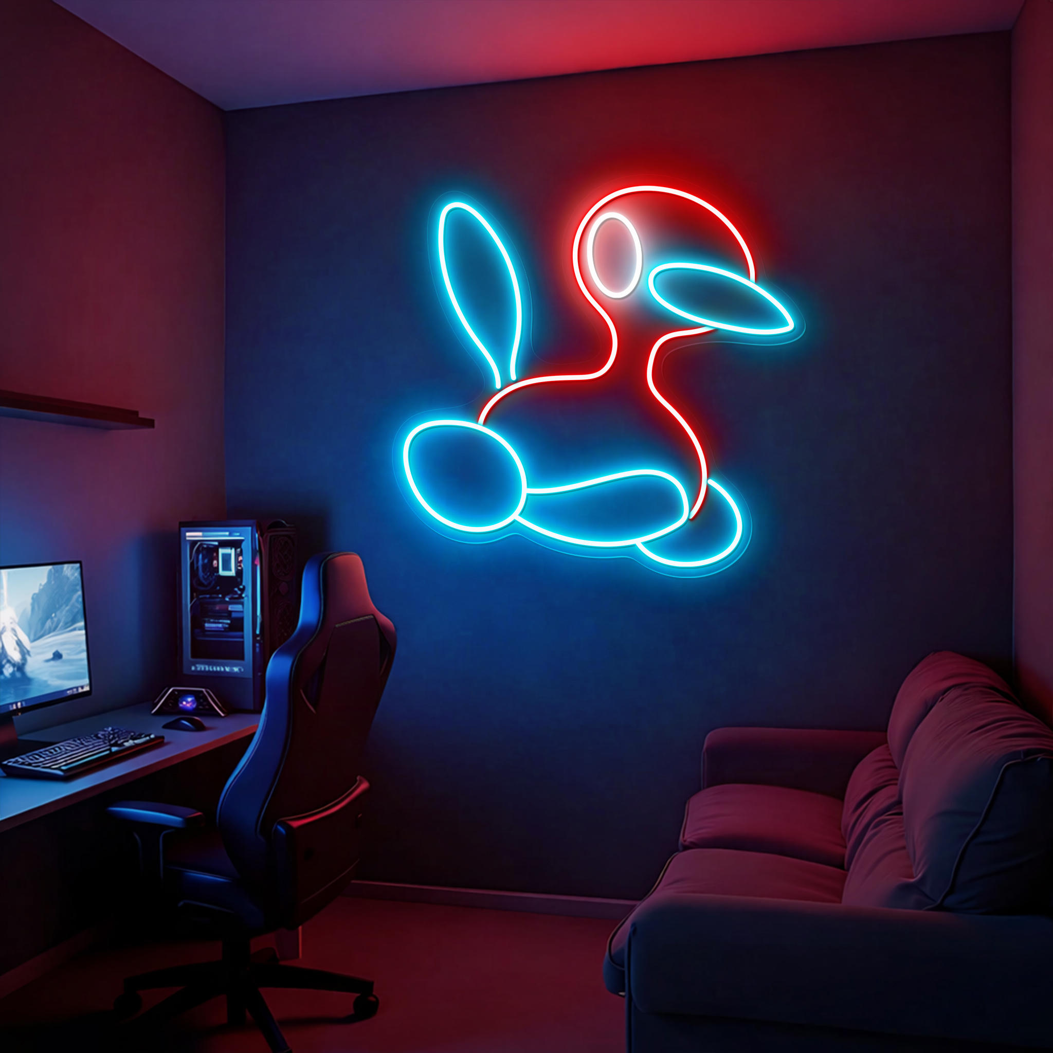 Pokemon Porygon2 Neon Sign
