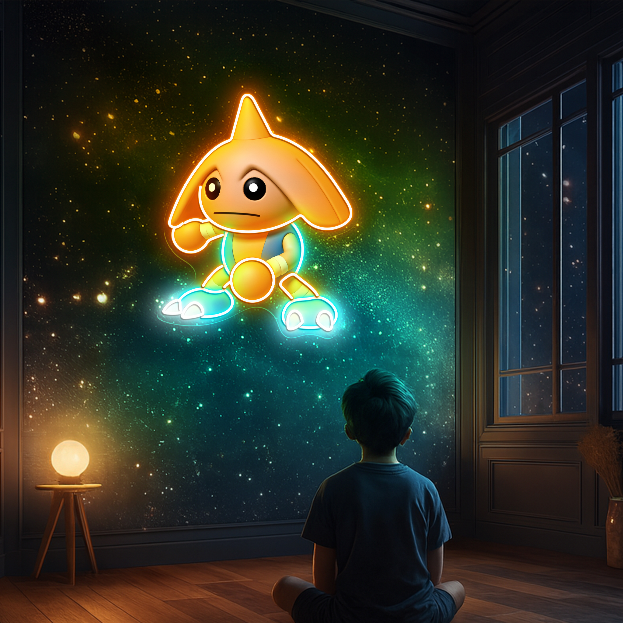 Hitmontop Pokemon UV Sign