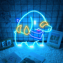 Pokemon Phanpy Neon Sign
