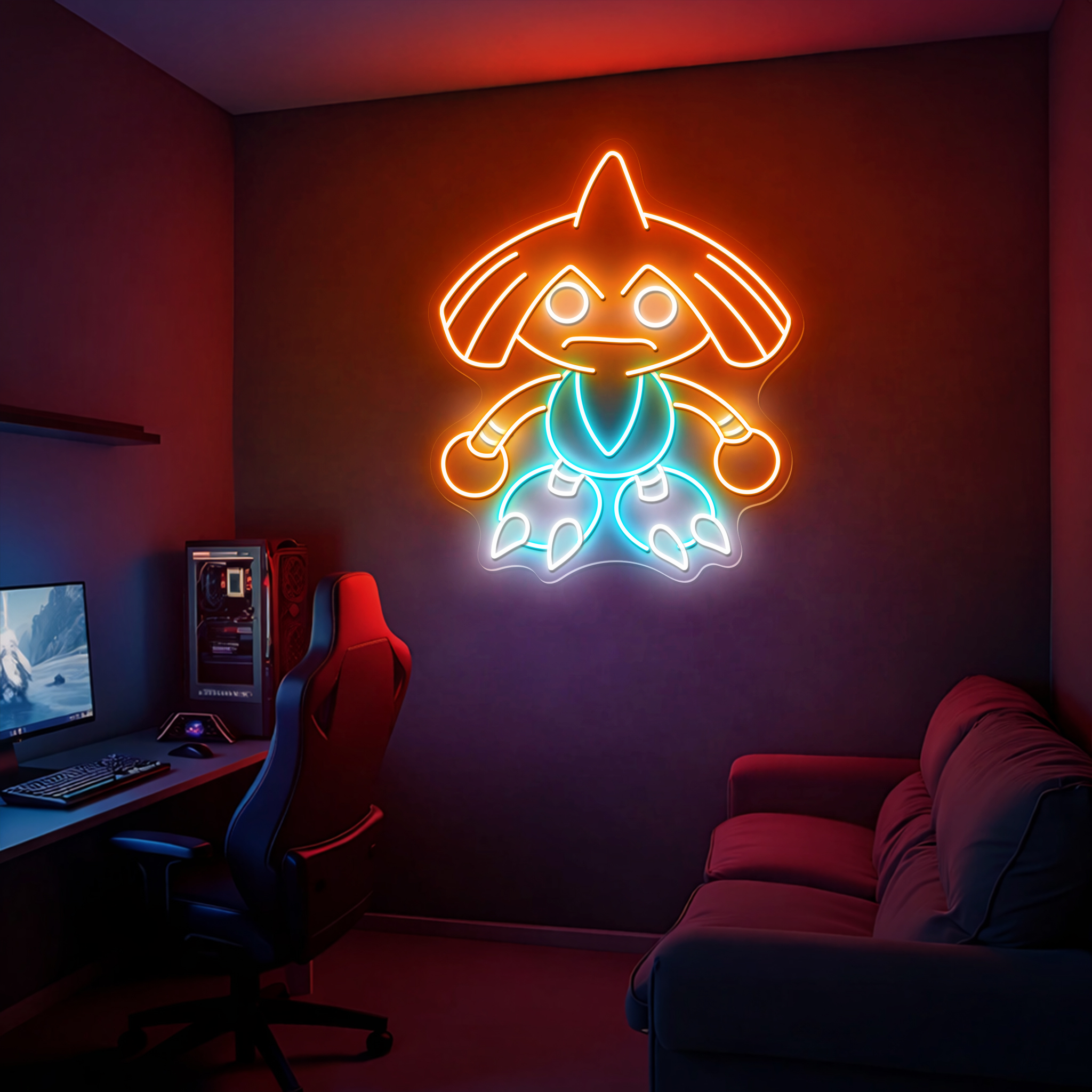 Pokemon Hitmontop Neon Sign