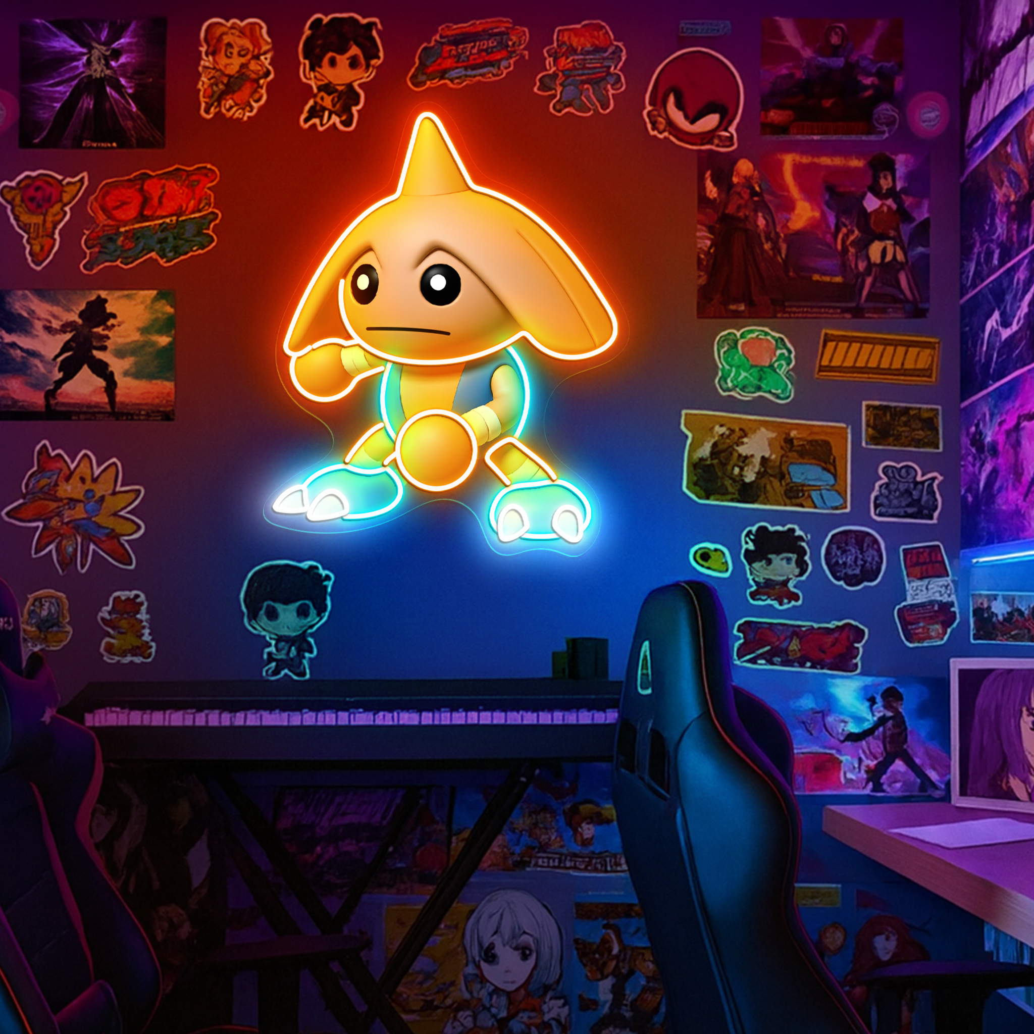 Hitmontop Pokemon UV Sign