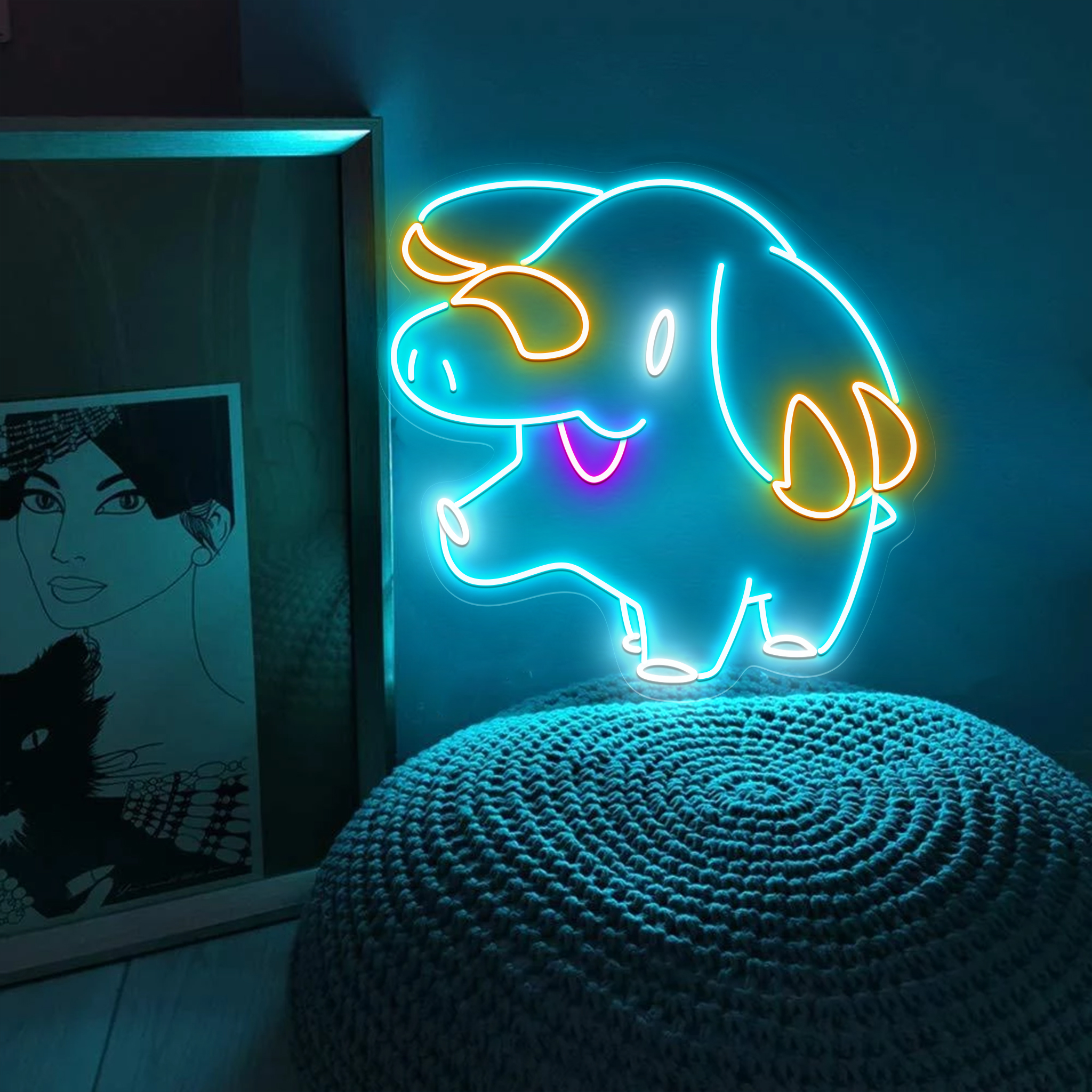 Pokemon Phanpy Neon Signs