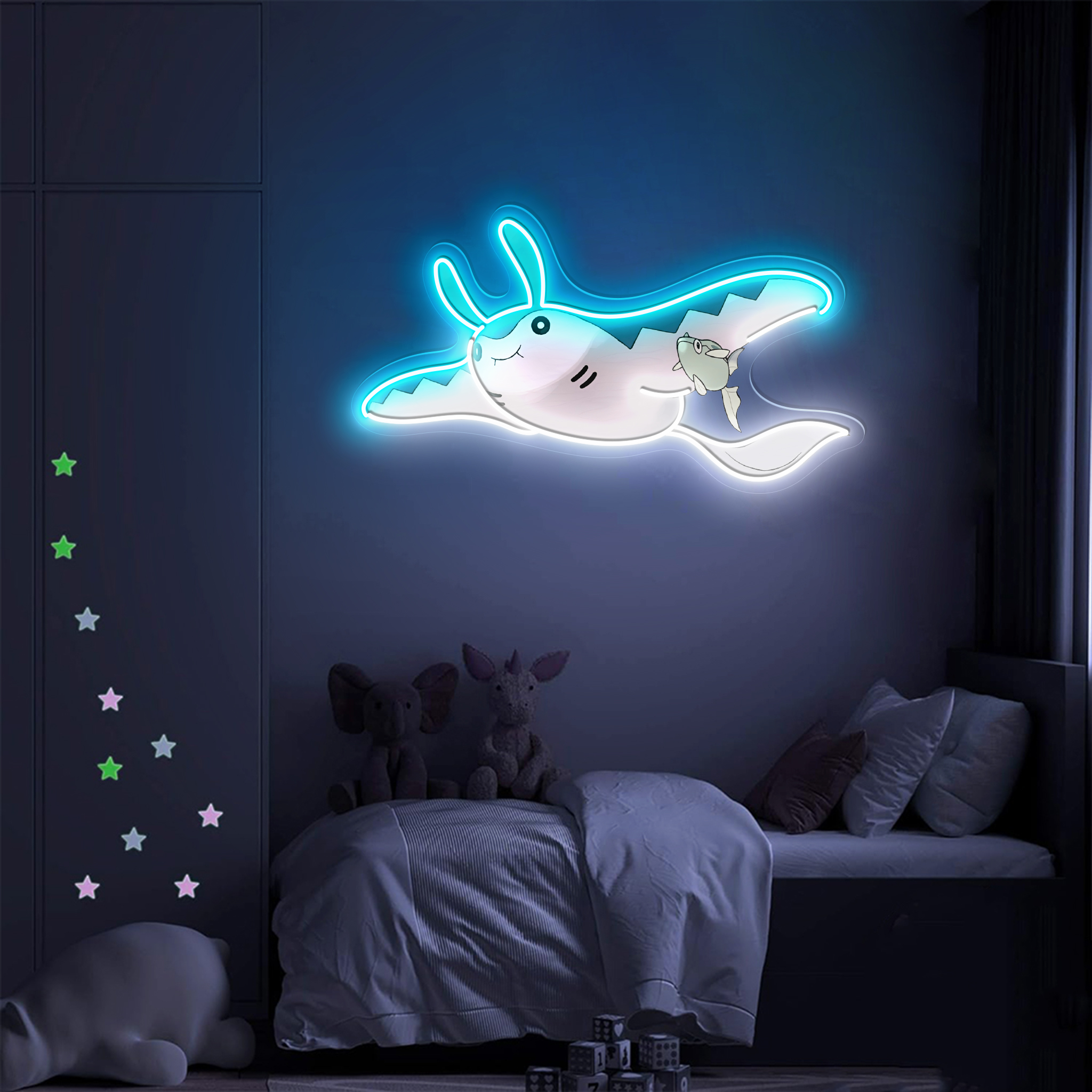 Mantine Pokemon UV Sign