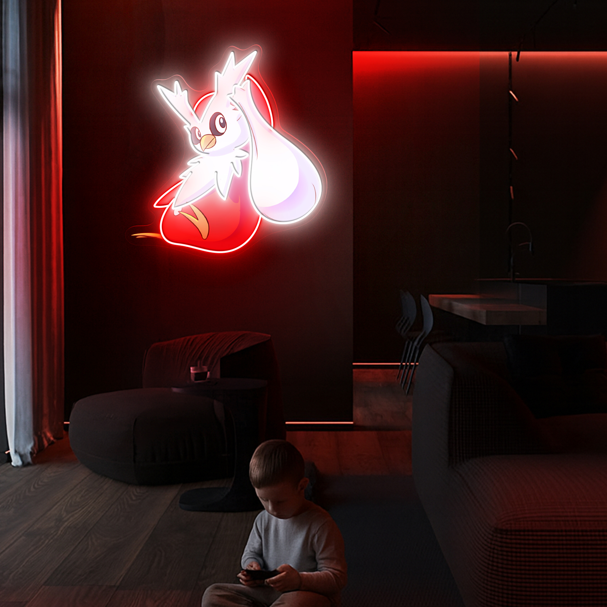 Delibird Pokemon UV Sign