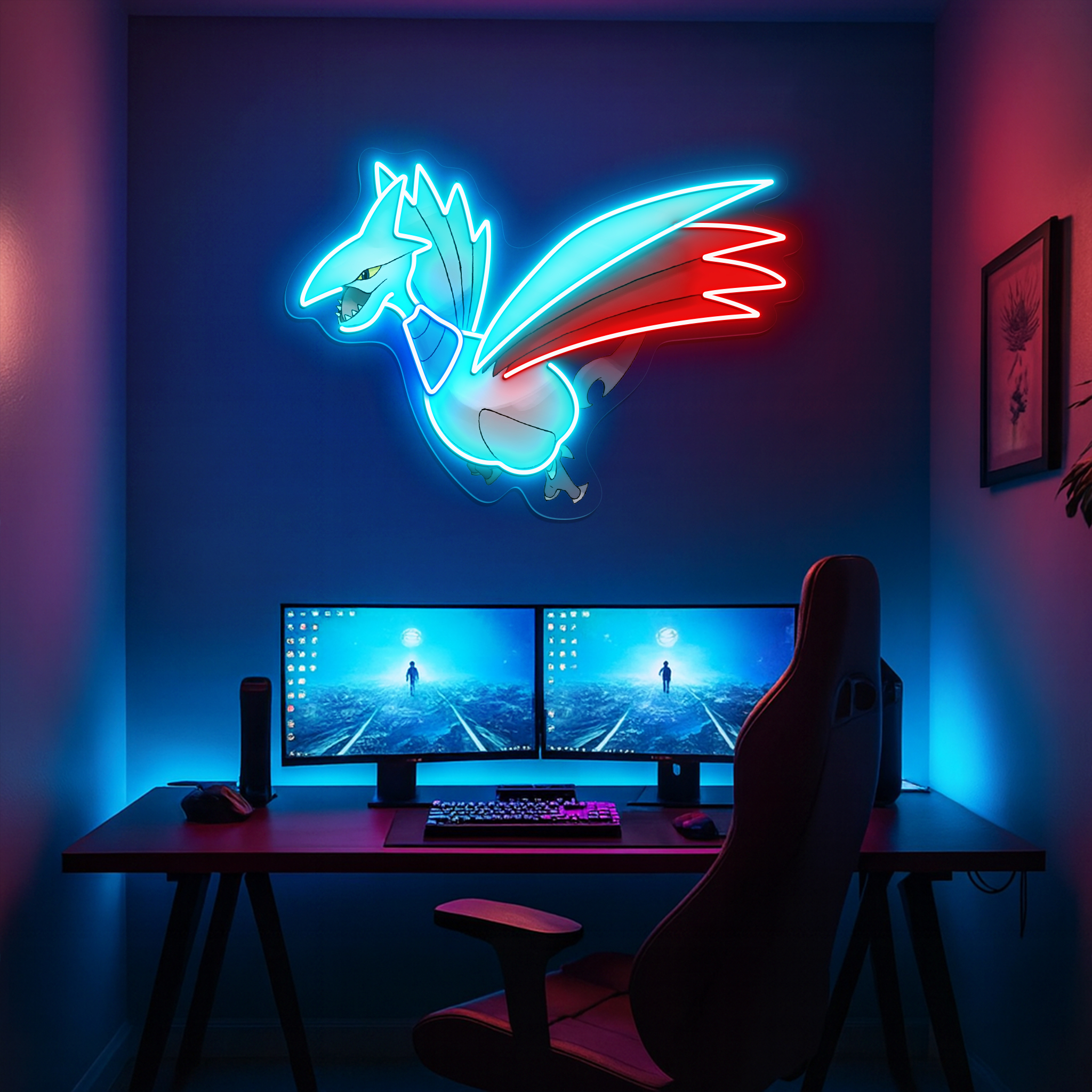 Skarmory Pokemon UV Sign